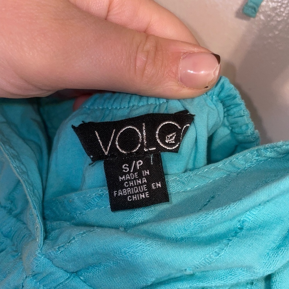 VOLCO blue flare mini dress - Picture 8 of 9